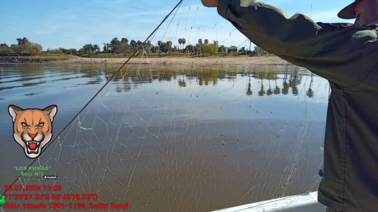 La Dirección de Ambiente y Sostenibilidad de la Municipalidad de Santo Tomé intervino ante una denuncia de  probable pesca ilegal