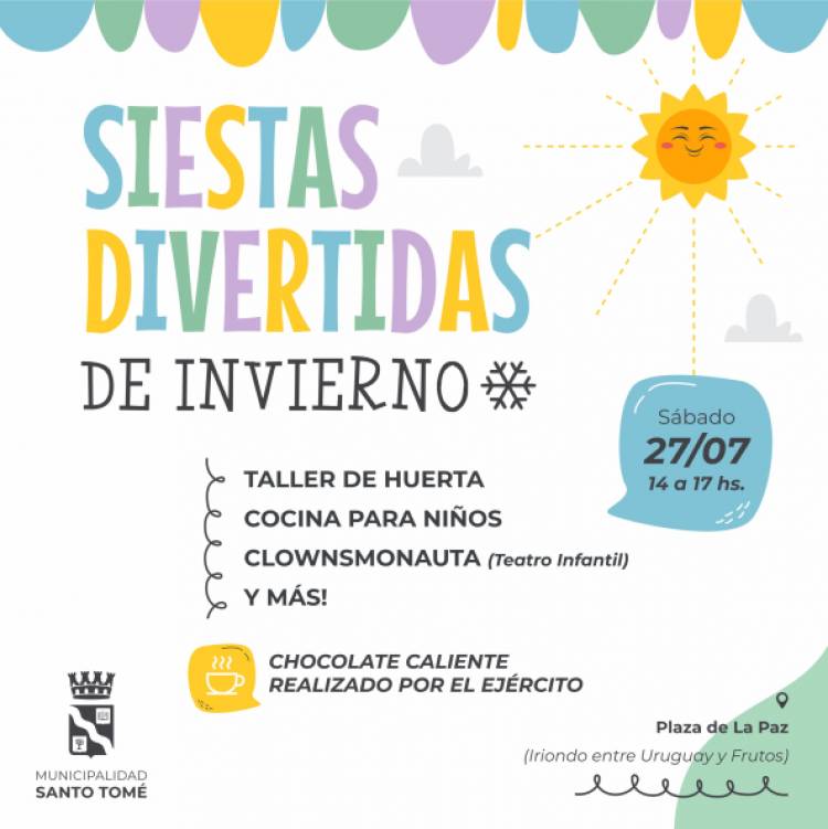 El ciclo “Siestas Divertidas de Invierno” llega este sábado a la Plaza de la Paz