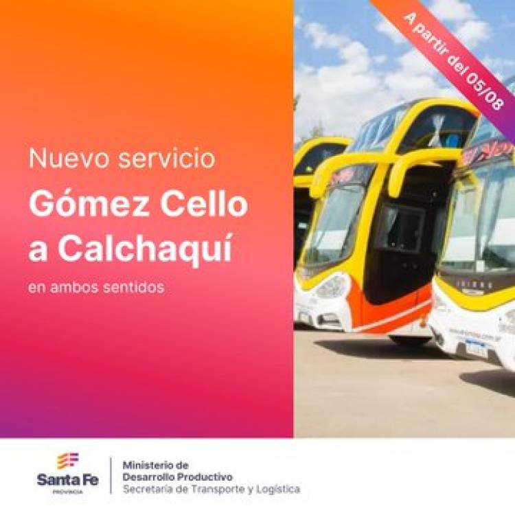 Nuevo servicio de transporte para los habitantes de Pedro Gómez Cello