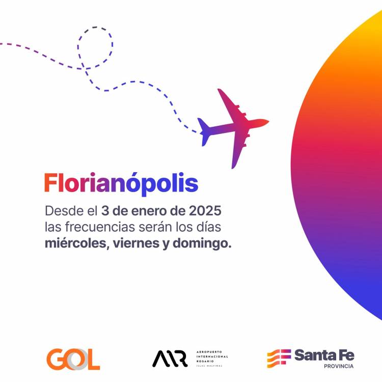 El aeropuerto de Rosario anuncia vuelos a Florianópolis y más frecuencias a Río de Janeiro