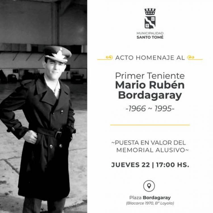 Acto Homenaje al Primer Teniente Mario Rubén Javier Bordagaray