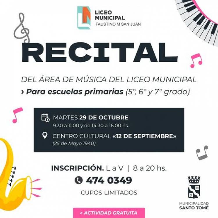 Recital del área de Música del Liceo Municipal