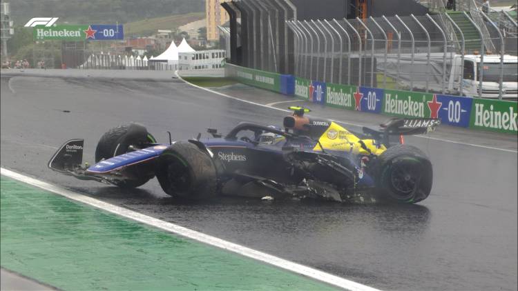 En un mal fin de semana Colapinto abandonó el gran premio de Brasil