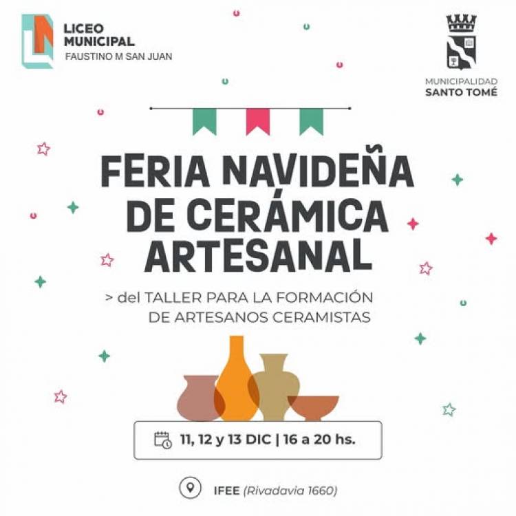 Feria Navideña del Taller para la Formación de Artesanos Ceramistas de Santo Tomé