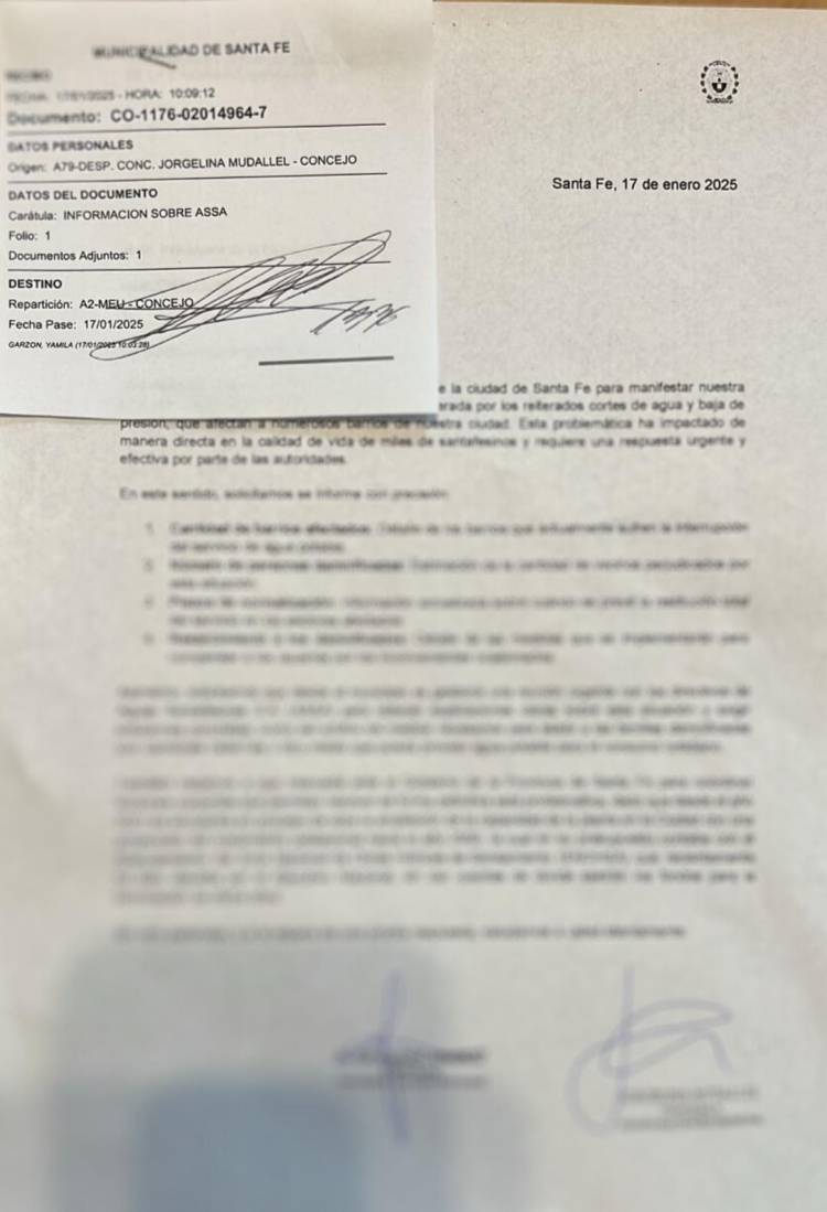 Mudallel exige soluciones urgentes ante la crisis de agua en Santa Fe