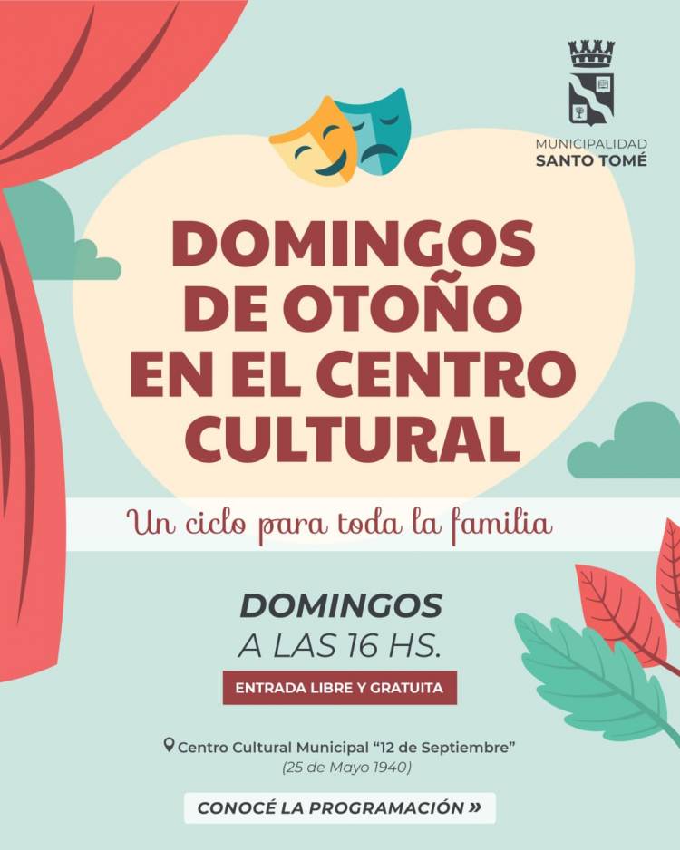 Continúa el Ciclo Domingos de Otoño en el Centro Cultural