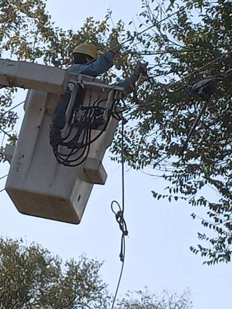 EPE trabaja para reponer el servicio en distintas zonas de la provincia afectadas por el intenso temporal