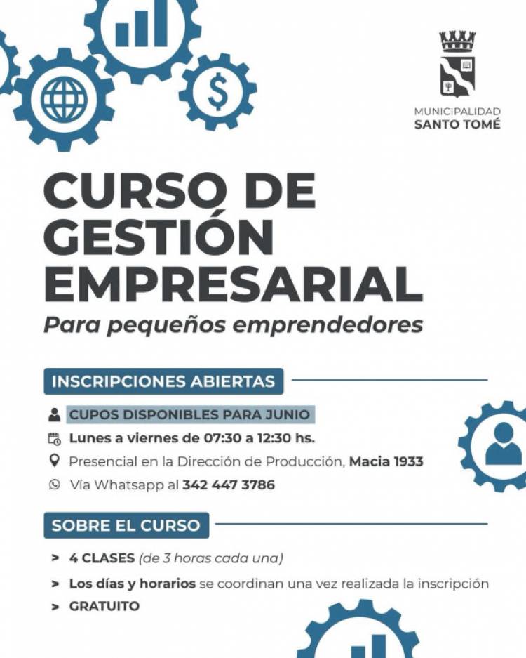 Inscripciones abiertas para el Curso de Gestión Empresarial