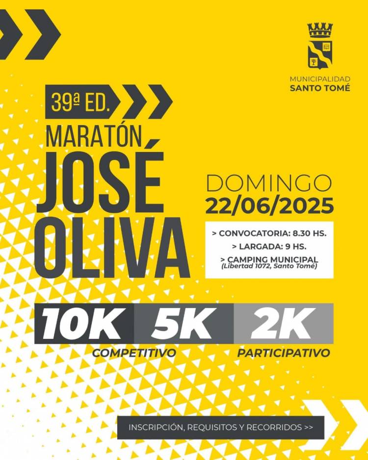 Llega una nueva edición de la #Maratón José Oliva! Inscripciones Abiertas