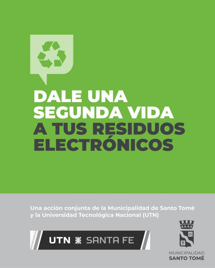La Municipalidad de Santo Tomé y la UTN lanzan una campaña de recolección de residuos electrónicos