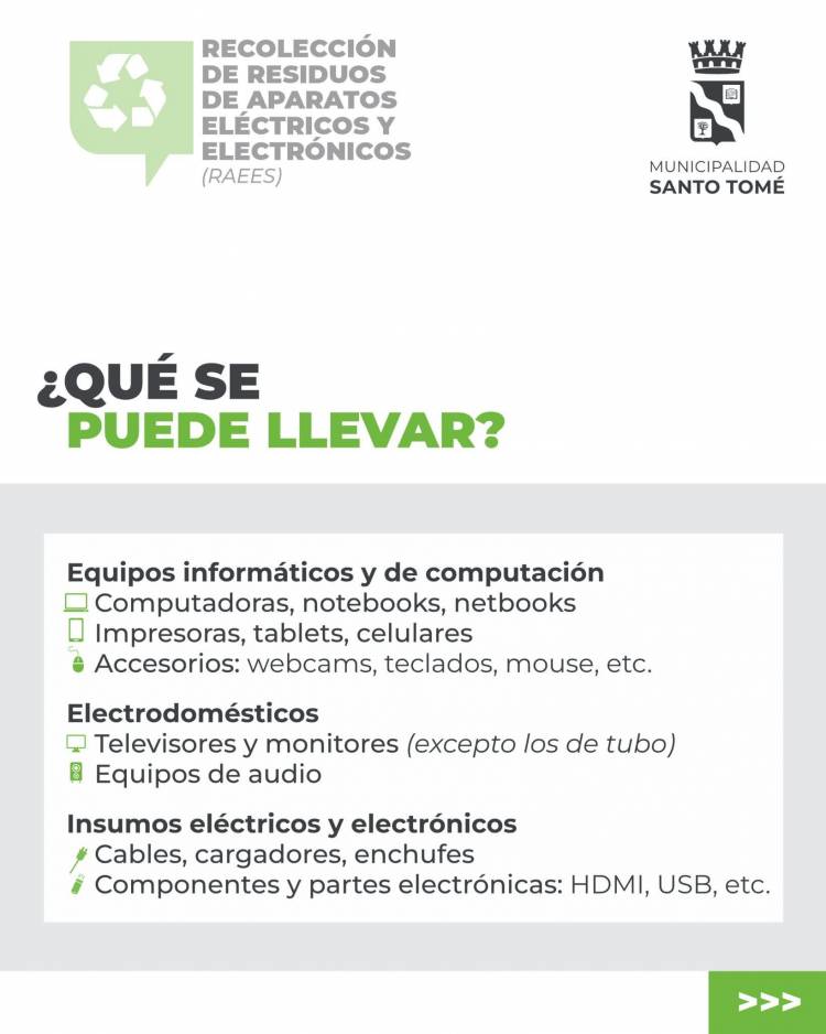 La Municipalidad de Santo Tomé y la UTN lanzan una campaña de recolección de residuos electrónicos