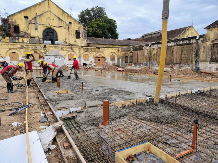 Cárcel de Coronda: Provincia comenzó el hormigonado para construir cuatro pabellones nuevos