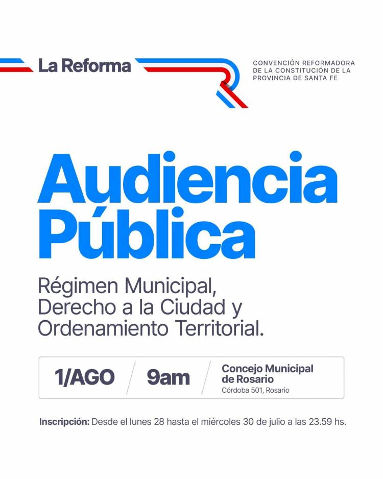 Ya está disponible el enlace de inscripción para la audiencia pública sobre los regímenes municipales