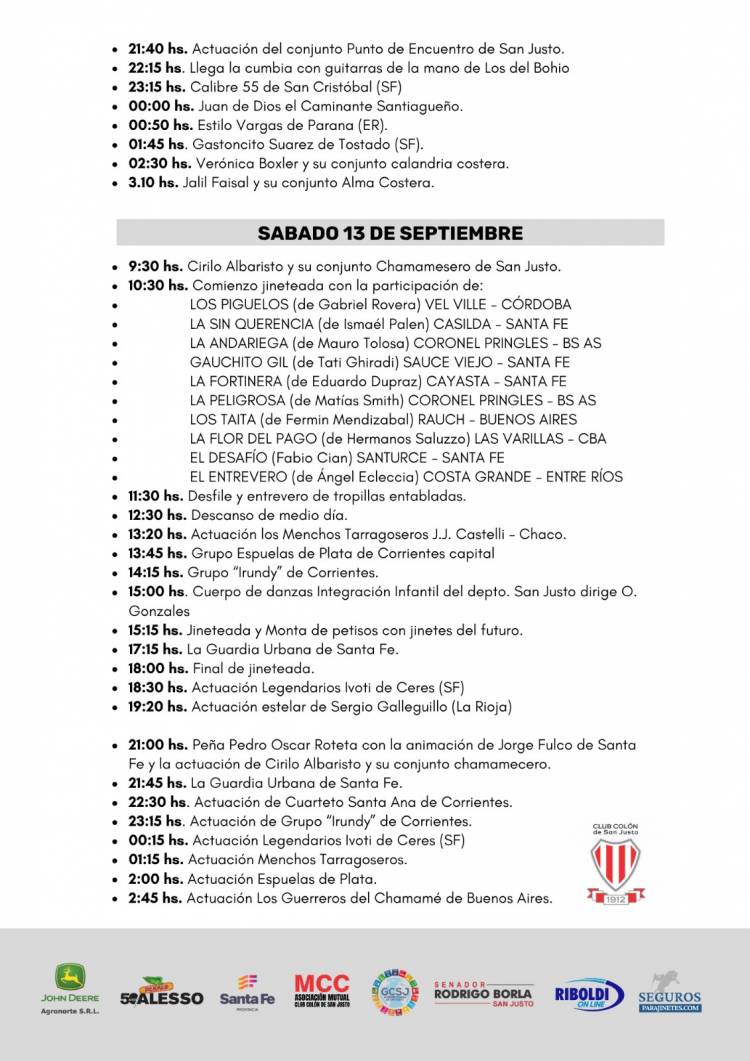 47 edición del Certamen Nacional de Doma y Folklore del club Colón de San Justo