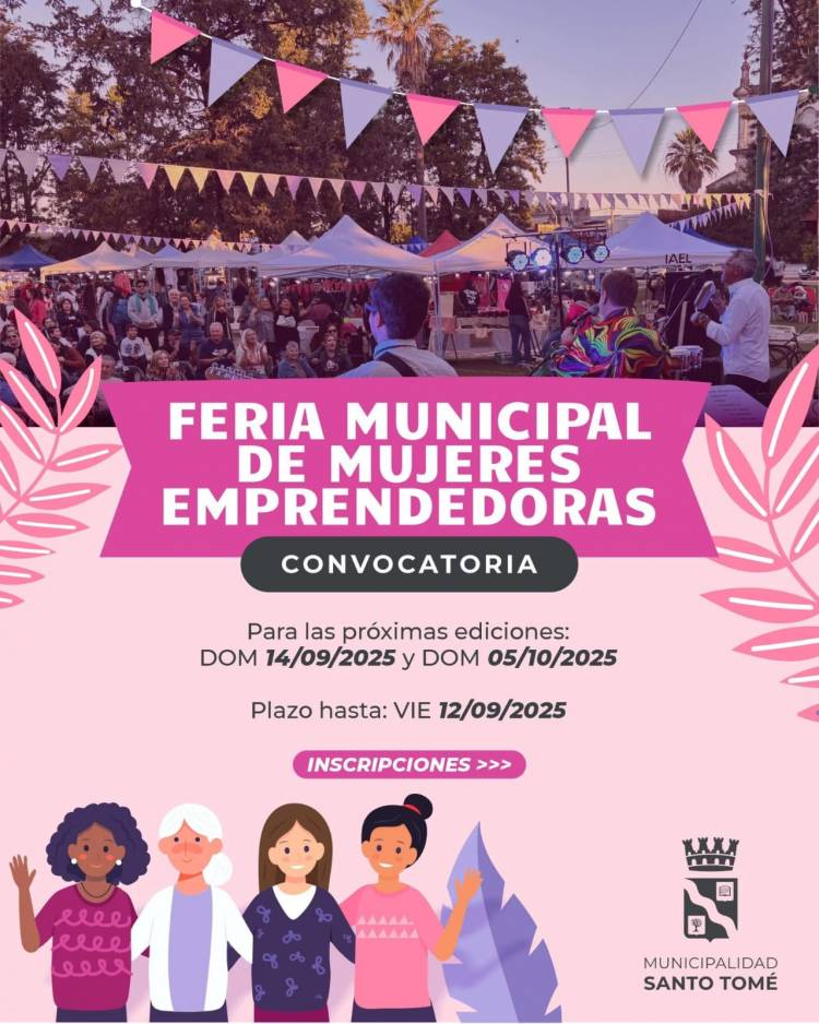 La Municipalidad convoca a participar en las próximas ediciones de la Feria Municipal de Mujeres Emprendedoras