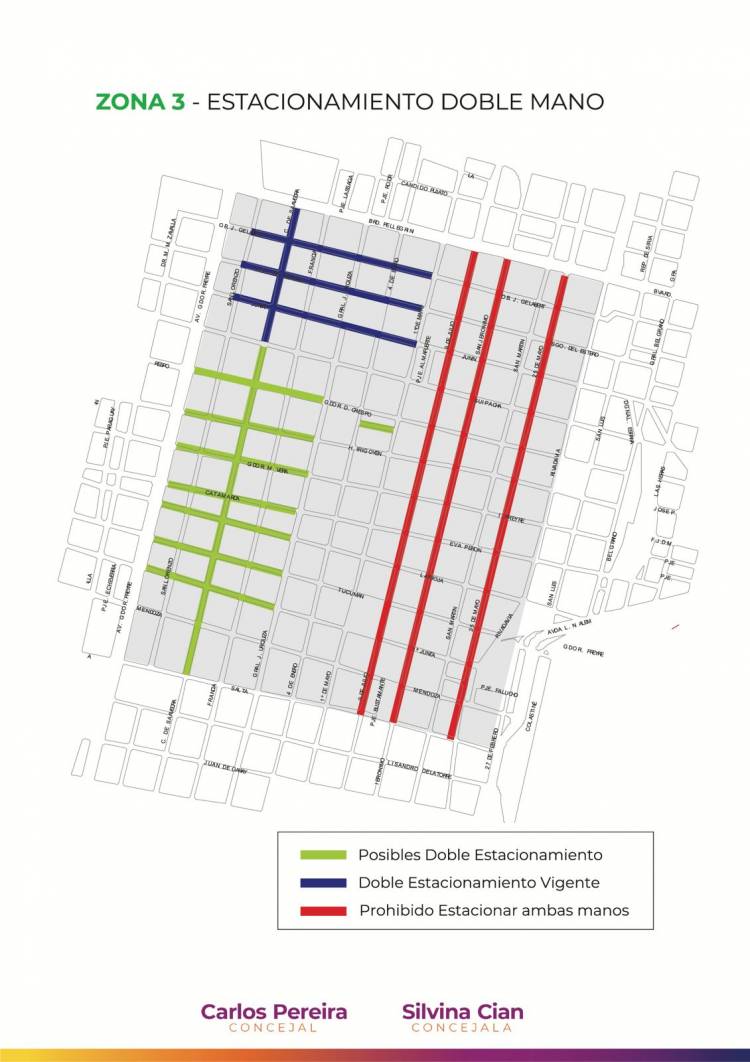 Más espacio para estacionar: proponen doble mano en más de 250 cuadras de Santa Fe