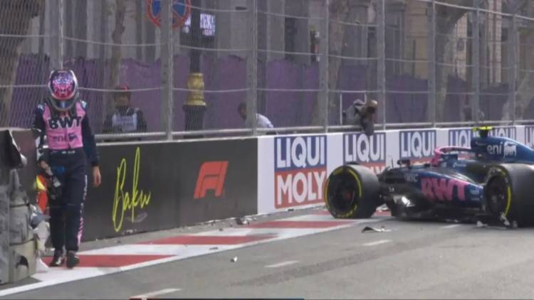 Franco Colapinto en Bakú: choque y eliminación en la Q1