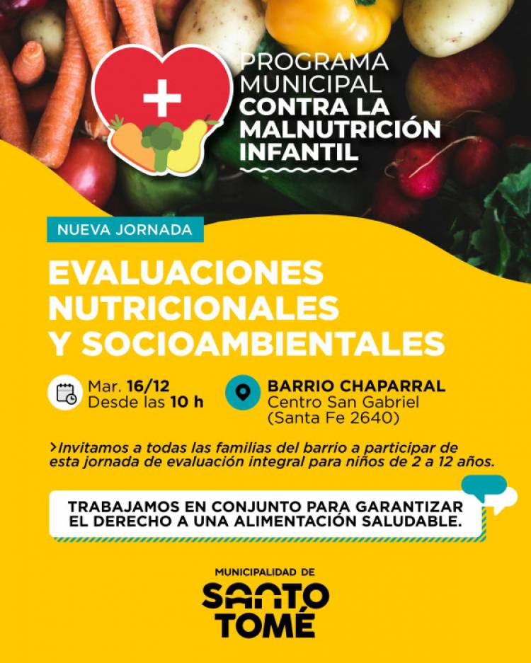 Nueva jornada del Programa Municipal contra la Malnutrición Infantil en el barrio Chaparral