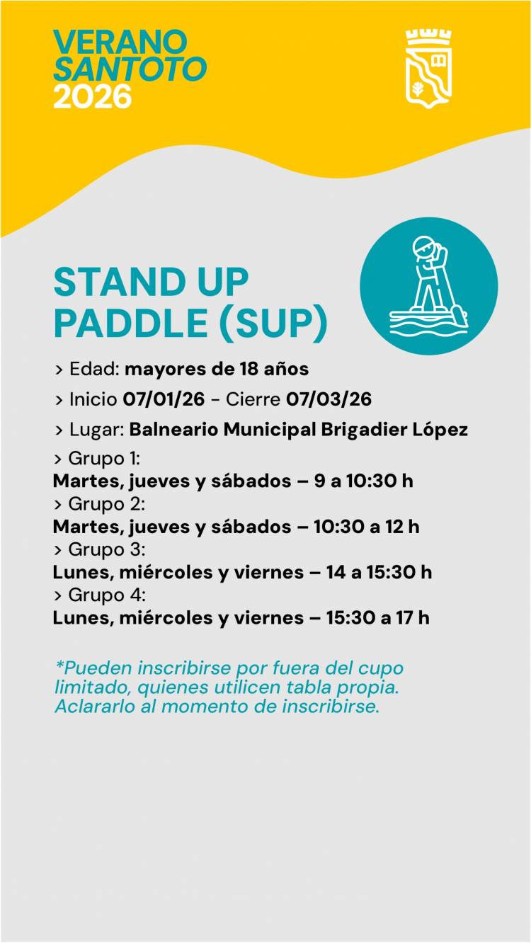La Municipalidad presenta “Verano Santoto 2026” con múltiples propuestas deportivas y recreativas