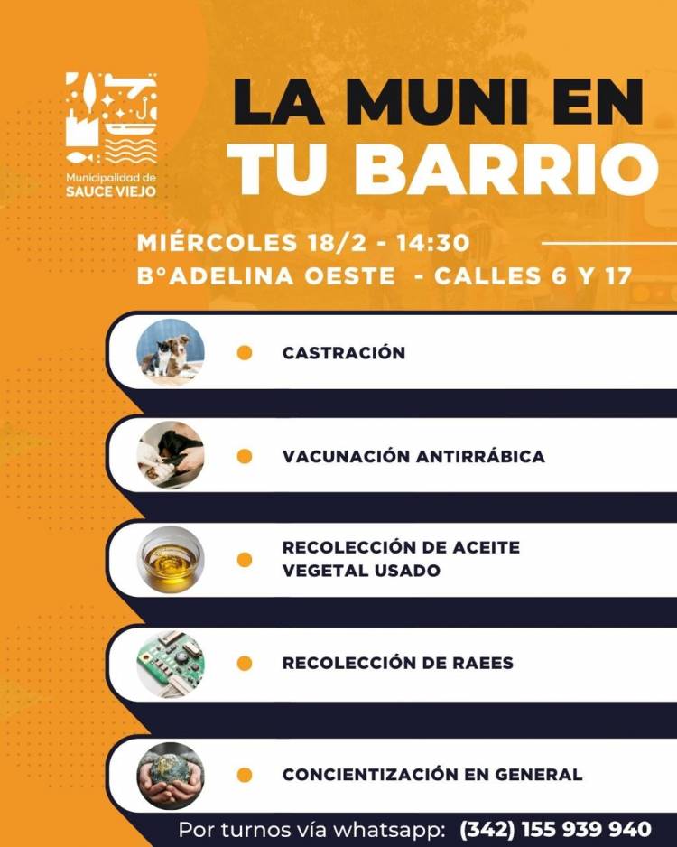 "La Muni en tu barrio", llega a Adelina Oeste