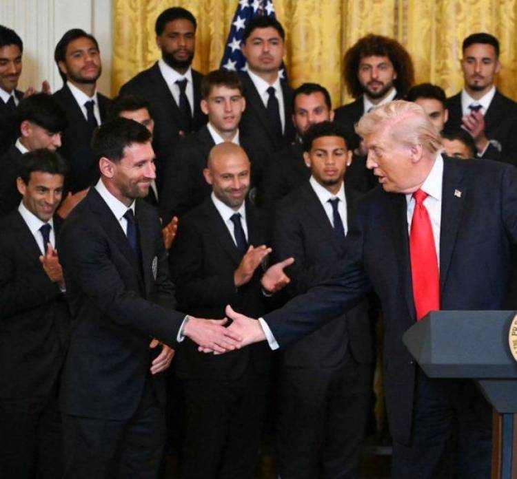 Lionel Messi estuvo con Donald Trump en la Casa Blanca
