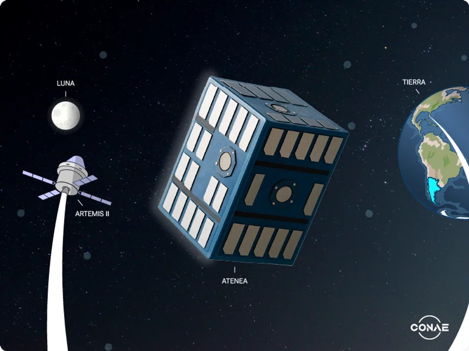 El Gobierno confirmó que Argentina captó datos del microsatélite ATENEA en el marco del programa Artemis
