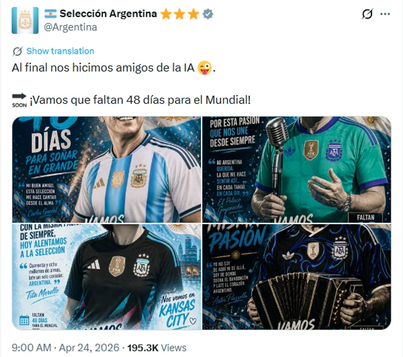 El insólito error de AFA en un posteo en redes sociales
