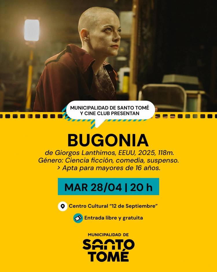 La Municipalidad invita a una nueva función del Ciclo de Cine con la proyección de “BUGONIA”