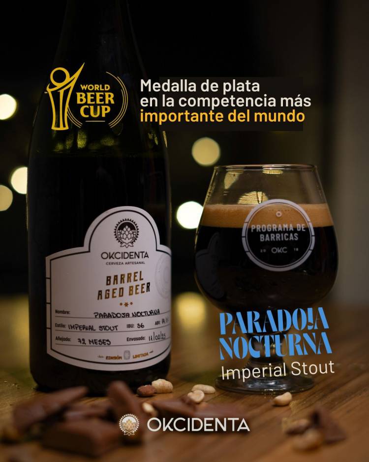 Cervecería Okcidenta en el podio de la Copa Mundial de Cervezas