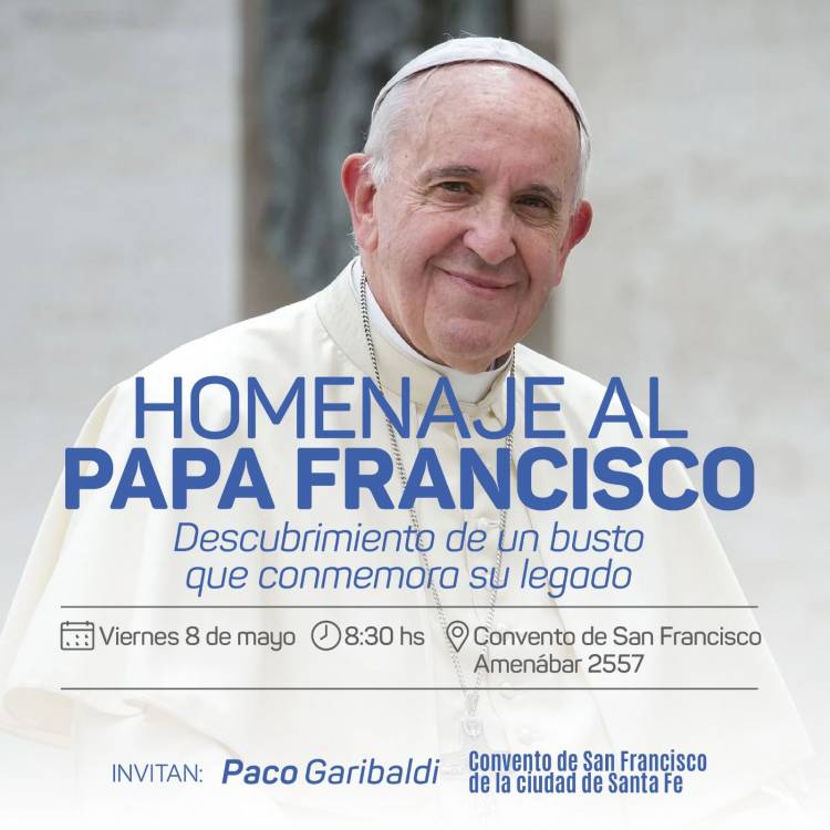 Deascubren busto de homenaje al Papa Francisco 