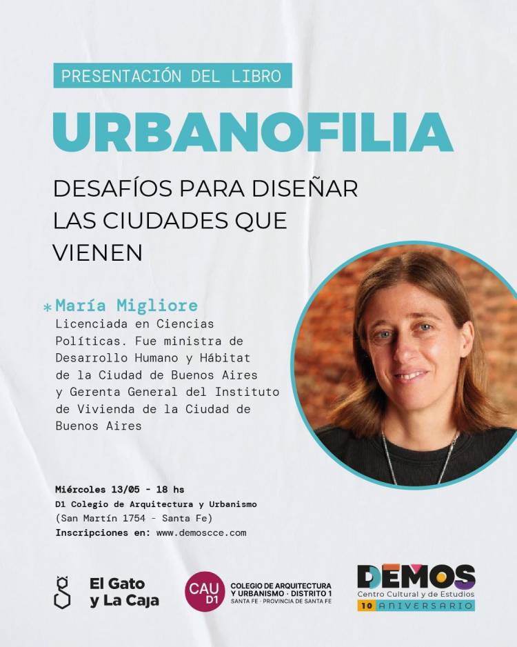 Presentan "Urbanofilia" , el nuevo libro de María Migliore
