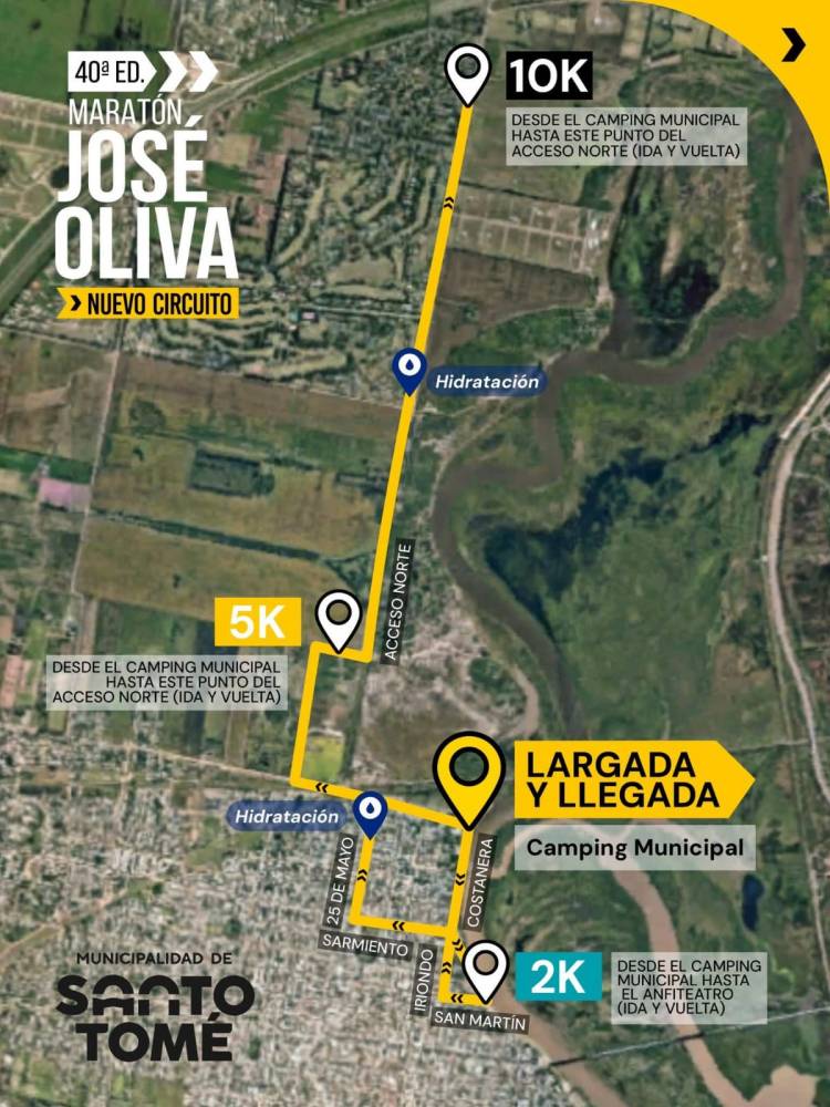 La Municipalidad invita a participar de la 40° edición de la Maratón “José Oliva”