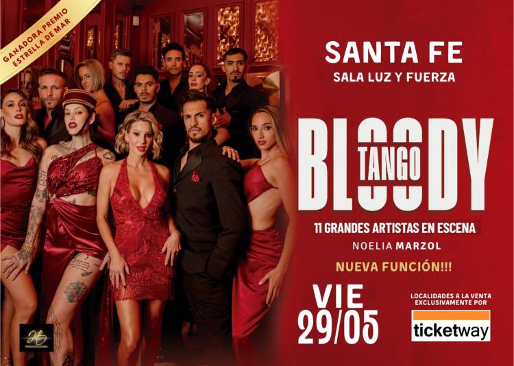 Noelia Marzol llega al teatro Luz y Fuerza de Santa Fe con su musical Bloody Tango