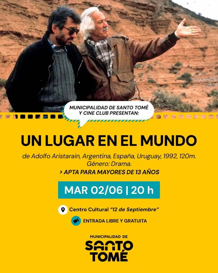 Este martes continúa el Ciclo de Cine con la proyección de “Un lugar en el mundo”