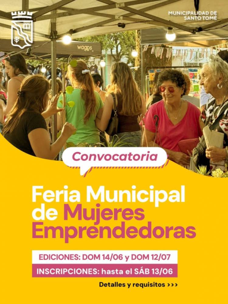 Convocatoria para una nueva edición de la Feria Municipal de Mujeres Emprendedoras