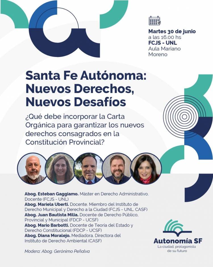 Autonomía municipal: convocan a debatir sobre nuevos derechos y desafíos  