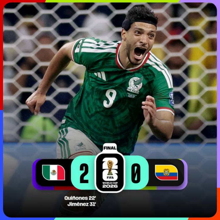 México se impuso ante Ecuador y se metió en octavos de final del Mundial 2026