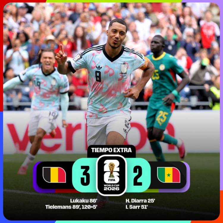 Histórica remontada de Bélgica ante Senegal para meterse en octavos de final del Mundial