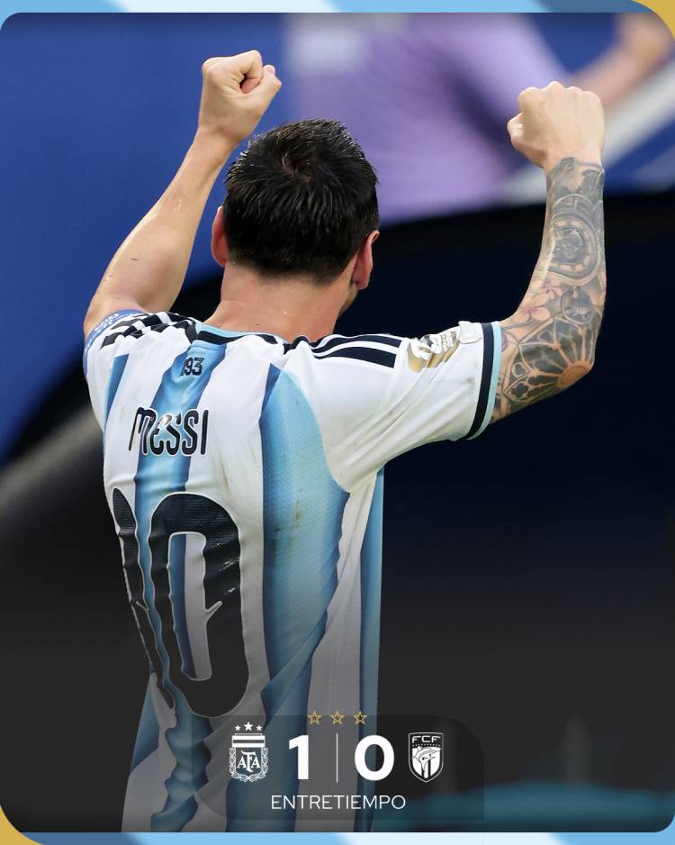 Messi abrió el marcador y extendió su record