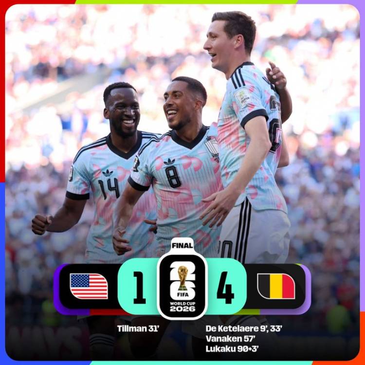Bélgica goleó a Estados Unidos y se clasificó a los cuartos de final del Mundial 2026