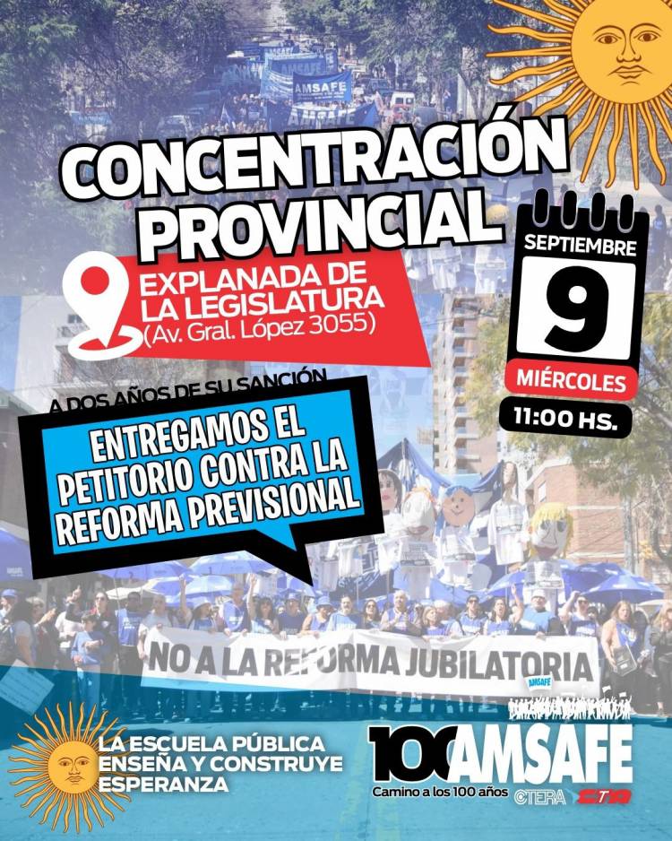 Amsafé vuelve a la Legislatura para pedir la derogación de la reforma previsional: "No nos conviene jubilarnos"