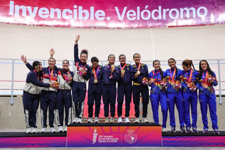 Colombia logró el doblete dorado en Ciclismo Pista Velocidad en Rafaela
