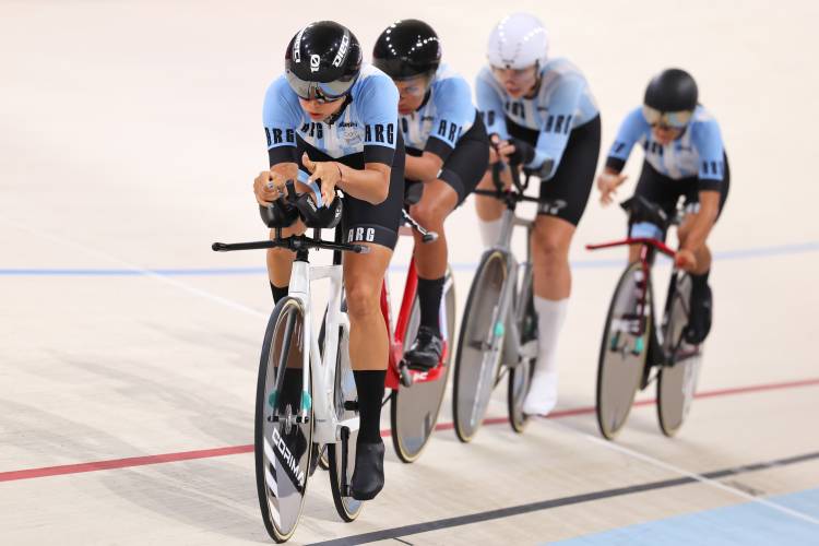 Colombia logró el doblete dorado en Ciclismo Pista Velocidad en Rafaela