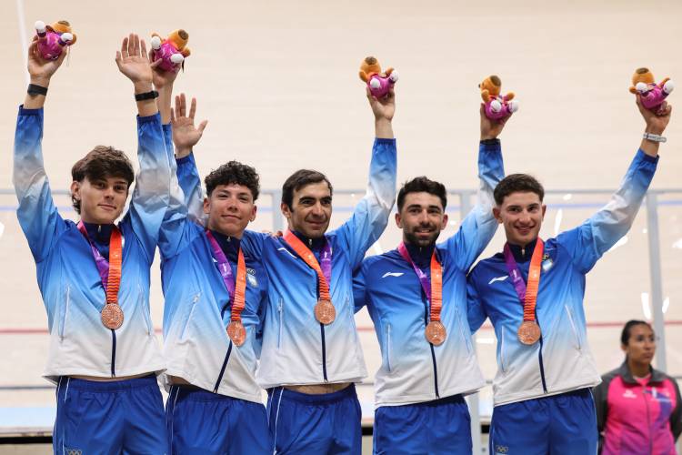 Colombia logró el doblete dorado en Ciclismo Pista Velocidad en Rafaela