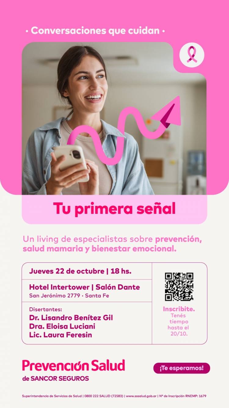Prevención Salud promueve la detección temprana del cáncer de mama con una charla en Santa Fe
