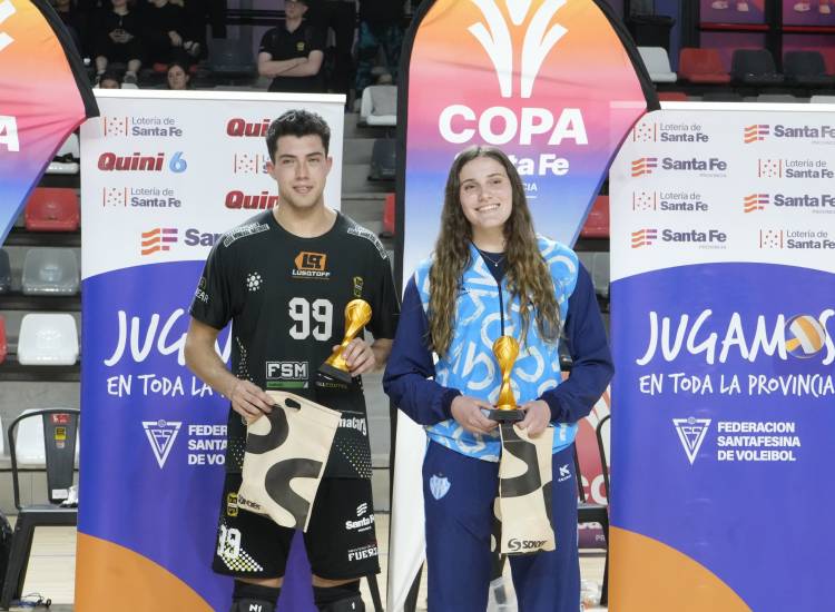 Emma Oldani y Tomás Bruzzo elegidos como los mejores jugadores de la final de Copa Santa Fe